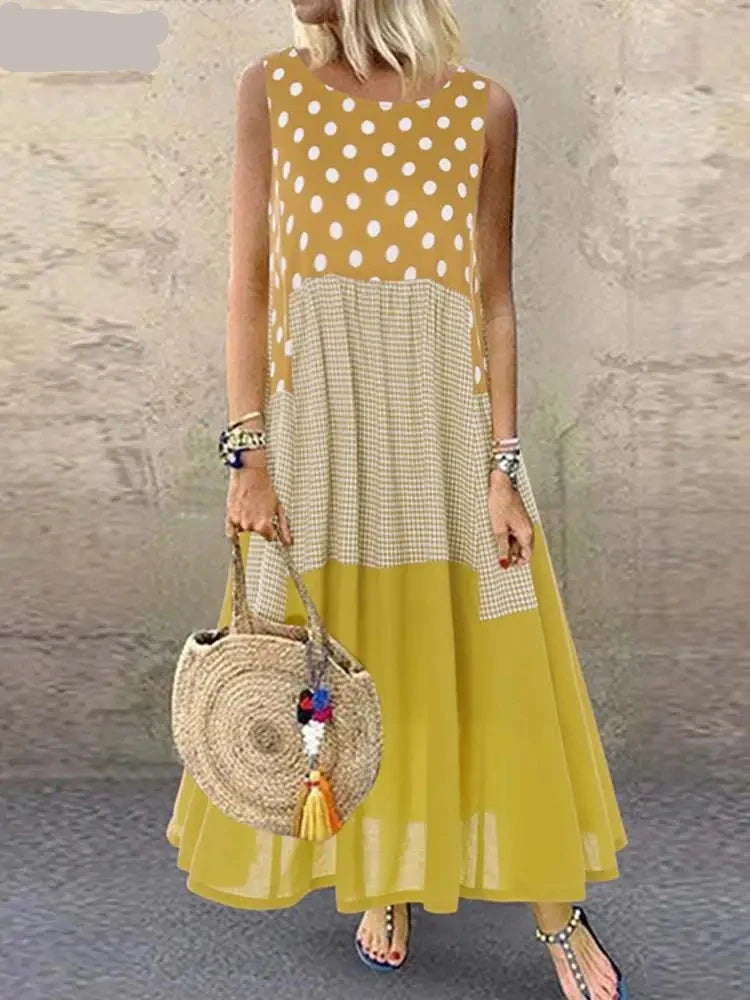 Women's Bohemian Ruffle Sundress ZANZEA Summer Sleeveless Floral Printed Maxi Long Dress Casual Loose Party Tanks Vestido