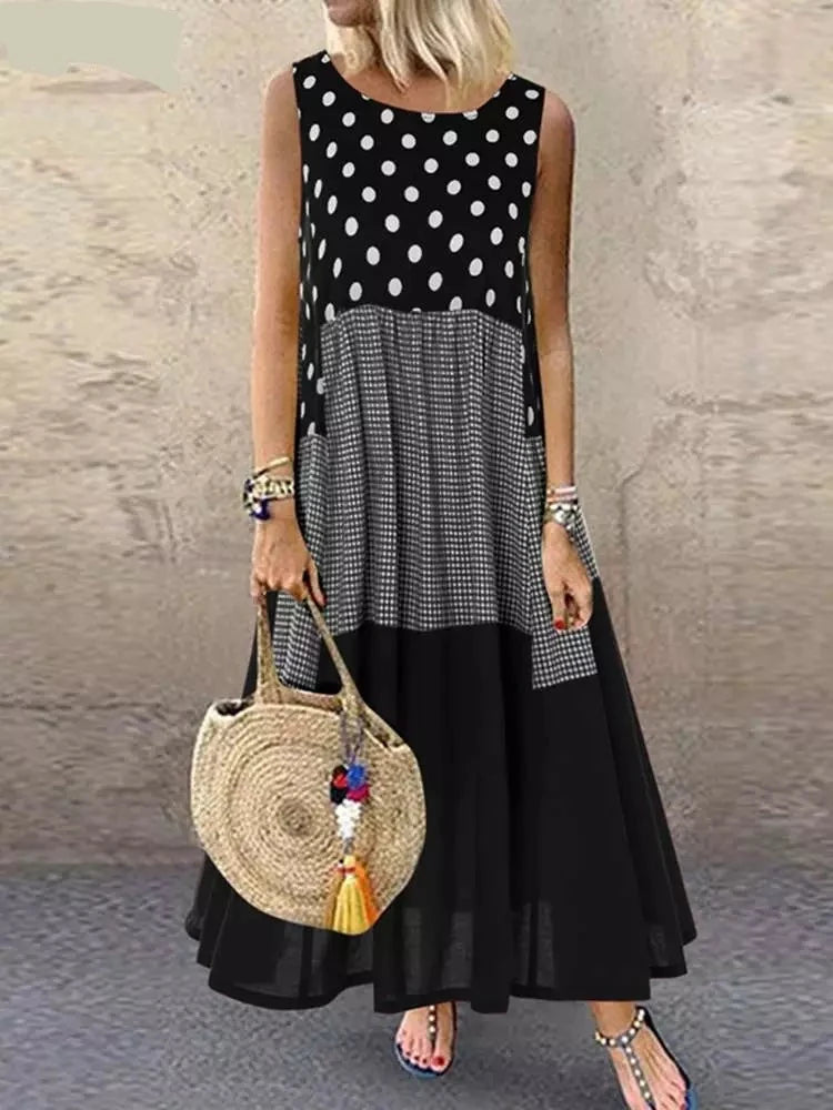 Women's Bohemian Ruffle Sundress ZANZEA Summer Sleeveless Floral Printed Maxi Long Dress Casual Loose Party Tanks Vestido