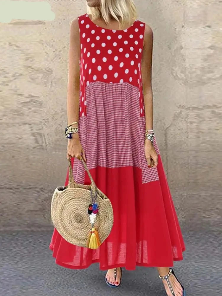 Women's Bohemian Ruffle Sundress ZANZEA Summer Sleeveless Floral Printed Maxi Long Dress Casual Loose Party Tanks Vestido